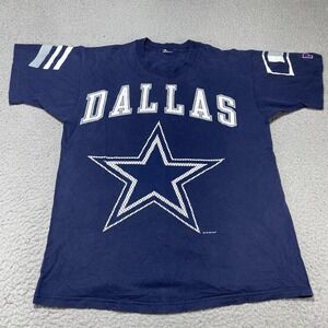 Vintage Dallas Cowboys Shirt Mens Large Blue NFL Football Pro Player 90s